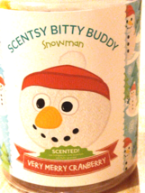 Scentsy Bitty Buddy Snowman Plush Scented White Very Merry Cranberry NEW - £7.64 GBP