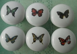 Cabinet Knobs Butterflies Butterfly #10 @Pretty@ (6) Insect - £24.80 GBP