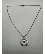 Vintage Sterling Silver Friendship Circle has no end 16&quot;  Necklace NB4 - $27.77