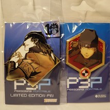 Persona 3 Shinjiro Aragaki Enamel Pins Set Of 2 Official Atlus Collectible - $27.08