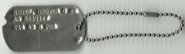 Vintage Dog tag WW2 military grover c stowe jr (#1) - $53.64
