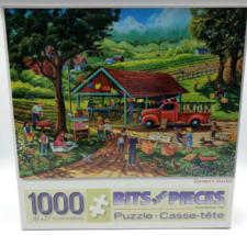 Bits and Pieces 1000 Count Jigsaw Puzzle Farmer&#39;s Market New Sealed - $13.84
