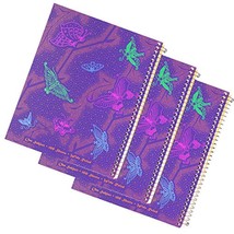 Left-Handed Wide Ruled Notebook With ButterflyDesign, Set Of 3 - £39.38 GBP