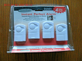 NEW Instant Perfect Alarm 4 ct value pk for doors windows etc peel &amp; sti... - $9.95