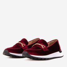 The Milan Burgundy Leather Women Sneaker image 2