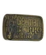 Vintage Brass Belt Buckle Getman Burro Club Donkey Metal Rustic - $41.14