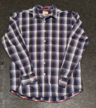 Tommy Bahama Jeans Shirt Mens Plaid Button Down Long Sleeve Island Crafted Large - £18.08 GBP