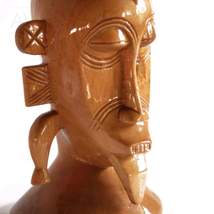 West African Vintage Ethnic Tribal Table Lamp with a Traditional Senoufu Mask D1 - £239.00 GBP