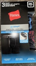 Hanes X-Temp ~ 3-Pair Mens Boxer Briefs Underwear Support Pouch Cooling ~ 3XL - £17.02 GBP