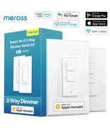 Meross HomeKit Smart Light Dimmer Switch - 3 Way Light Switch Controlled... - £55.19 GBP