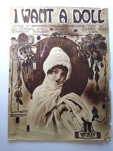 I Want A Doll Sheet Music Ed Moran Vincent Bryan Harry Von Tilzer 1918 D... - $8.55