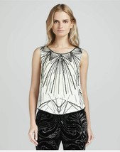 Haute Hippie Embellished Beaded Sleeveless Silk Blouse  $375  Size S, NWT - $49.49