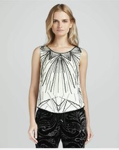 Haute Hippie Embellished Beaded Sleeveless Silk Blouse  $375  Size S, NWT - £38.91 GBP