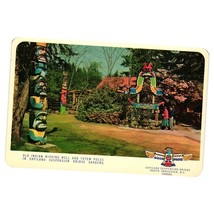 Vintage Postcard Old Indian Wishing Well Totem Poles Vancouver Canada Capilano - £7.44 GBP
