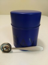 Teavana Perfectea Blue Tea Tin &amp; Spoon Set With 8oz Belgian Rock Sugar - £23.72 GBP