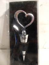 Heart Shaped Wine Stopper Bottle Stainless Steel - $4.95