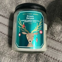 Bath &amp; Body Works Fresh Balsam 7oz Single Wick Candle Used *READ* - $4.95