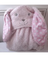 Stephan Baby pink bunny Hooded blanket rabbit white stars Bath Towel Ste... - €11,11 EUR