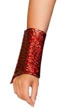 Dragon Slayer Wrist Cuffs Scales Arm Bands Guards Gloves Costume Red Pai... - $14.15
