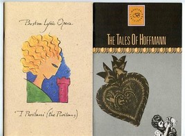 2 Boston Lyric Opera Souvenir Programs I Puritani &amp; The Tales of Hoffman - £13.98 GBP