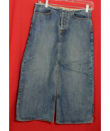 J Crew Women’ 2 Denim Jean Long Pencil Skirt Double Slit Frayed Waist Bu... - €19,27 EUR
