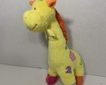 Gabitoy plush giraffe yellow rattle stuffed baby toy multicolor number p... - $5.93