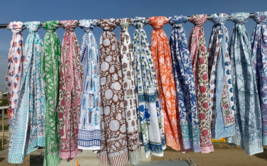 5pcs  Cotton Hand Block Print Scarves Sarongs Pareo Hijab Wrap beach wea... - $60.50