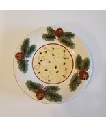 Yankee Candle base plate, Holiday Christmas Greenery Pine Leaves Pinecones - £11.76 GBP