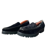 Donald Pliner Roko Black Velvet Quilted Patent Leather Trim Loafer-Women... - $1,175.68 MXN