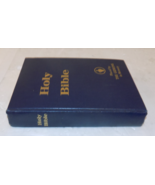 HOLY BIBLE Placed by THE GIDEONS in Memory in Blue Hardcover 1980 - €12,57 EUR