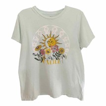 O&#39;Neill Light Green Celestial Sun and Flowers Graphic Tee Small - £22.39 GBP