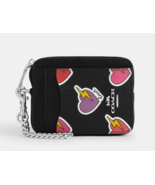 Coach Zip Card Case w/ Heart Bolt Print ID Chain Wallet Bag Charm ~NWT~ ... - $1,413.68 MXN