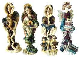 4 Boyds Folkstone Angel Figurines Abigail Lumina Serafina Beatrice in Boxes - £19.48 GBP