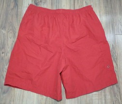 Roundtree &amp; Yorke Size Large Red New Men&#39;s Swim Cargo Trunks Shorts - £46.74 GBP