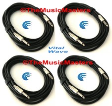 4 Pack 20ft 1/4&quot; Instrument Guitar Bass Amp Keyboard Audio Cable Cord Wi... - £26.00 GBP
