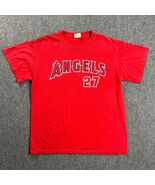 Vintage Los Angeles Angels Shirt Adults Medium Guerrero 27 Crew Neck Lee... - $34.83 CAD