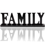 Wooden FAMILY Words Decorative Sign Free Standing Table Top Decoration, ... - £14.10 GBP