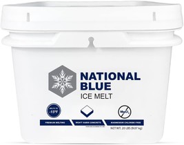 National Blue Ice Melt 20lb Bucket - Fast Acting Ice Melter - Pet, Plant and - £53.40 GBP