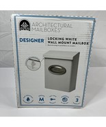 ARCHITECTURAL MAILBOXES Designer Steel Locking White Wall Mount Mailbox - £20.64 GBP