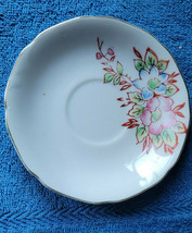 Vintage Royal Sealy China Saucer Flowers Pretty Collectible Decorative Painted - £12.75 GBP