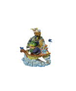 Captain Frog Hits The High Seas Resin Figurine Dolphin Birds Ship Mouse ... - $19.75