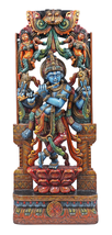 49&quot; Lord Krishna Playing Flute Standing On Lotus Pedestal | Handmade| Kr... - £1,807.83 GBP