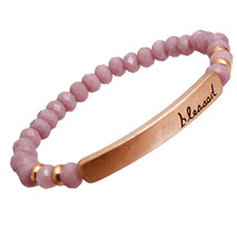 Blessed Lilac Glass Bead Bracelet - $30.49