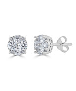1/4Ct to 1.0Ct Natural Real Diamond Stud Earrings Set in Sterling Silver - £41.52 GBP+