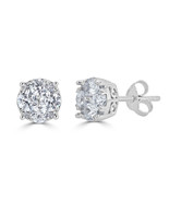1/4Ct to 1.0Ct Natural Real Diamond Stud Earrings Set in Sterling Silver - $52.99 - $309.99