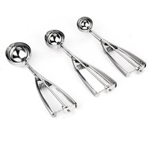 3Pcs Ice Cream Scoop, Danibos Stainless Steel With Trigger Cookie Spoons Set Us - £15.79 GBP