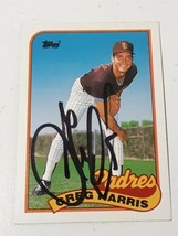 Greg Harris San Diego Padres 1989 Topps Autograph Card #194 Read Description - £3.90 GBP