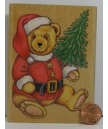 Christmas Rubber Stamp Stampcraft Teddy Claus 440Z09 4x3&quot;   B8W - £7.07 GBP