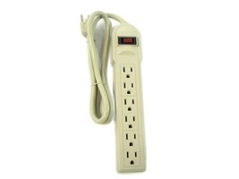 6 AC 3FT Outlet Power Electrical Wall Plug Socket Surge Protector Strip ... - $14.84