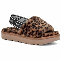 Koolabura Women Slingback Sandals Fuzz&#39;n II Size US 7 Cheetah Print faux Fur - £43.01 GBP
